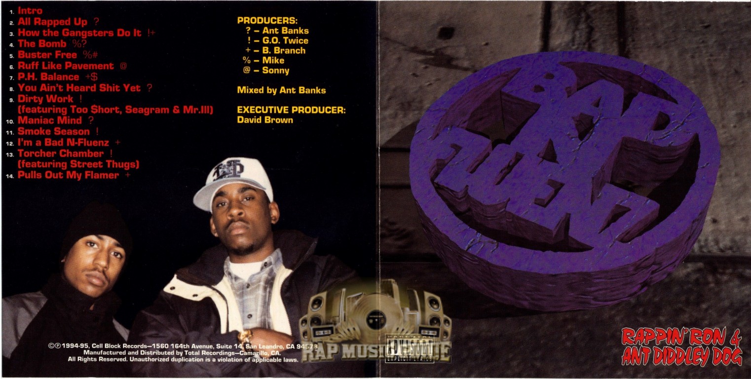 Rappin' Ron & Ant Diddley Dog - Bad N-Fluenz: 1st Press. CD